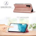 For Samsung Galaxy A35 5G LC.IMEEKE Strong Magnetism Microfiber Leather Phone Case(Rose Gold)