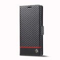 For Samsung Galaxy S24 Ultra 5G LC.IMEEKE Carbon Fiber Leather Phone Case(Horizontal Black)