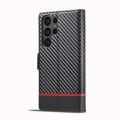 For Samsung Galaxy S24 Ultra 5G LC.IMEEKE Carbon Fiber Leather Phone Case(Horizontal Black)