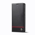 For Samsung Galaxy S24+ 5G LC.IMEEKE Carbon Fiber Leather Phone Case(Horizontal Black)