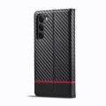 For Samsung Galaxy S24+ 5G LC.IMEEKE Carbon Fiber Leather Phone Case(Horizontal Black)