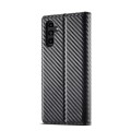For Samsung Galaxy A15 5G LC.IMEEKE Carbon Fiber Leather Phone Case(Vertical Black)