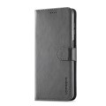 For Samsung Galaxy A05S LC.IMEEKE Calf Texture Leather Phone Case(Grey)