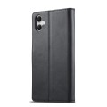For Samsung Galaxy A05 LC.IMEEKE Calf Texture Leather Phone Case(Black)
