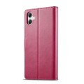 For Samsung Galaxy A05 LC.IMEEKE Calf Texture Leather Phone Case(Red)