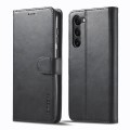 For Samsung Galaxy S24 5G LC.IMEEKE Calf Texture Leather Phone Case(Black)