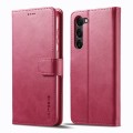 For Samsung Galaxy S24 5G LC.IMEEKE Calf Texture Leather Phone Case(Red)