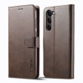 For Samsung Galaxy S24+ 5G LC.IMEEKE Calf Texture Leather Phone Case(Coffee)