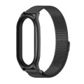 For Xiaomi Mi Band 8 Mijobs Plus Case Milan Magnetic Stainless Steel Watch Band(Black)