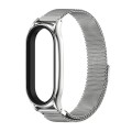 For Xiaomi Mi Band 8 Mijobs Plus Case Milan Magnetic Stainless Steel Watch Band(Silver)