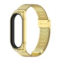 For Xiaomi Mi Band 8 Mijobs CS Case Milan Buckle Metal Watch Band(Gold)