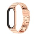For Xiaomi Mi Band 8 Mijobs CS Case Bamboo Buckle Metal Watch Band(Rose Gold)