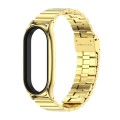 For Xiaomi Mi Band 8 Mijobs Plus Case Bamboo Buckle Metal Watch Band(Gold)
