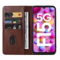 For Samsung Galaxy F15 Magnetic Closure Leather Phone Case(Brown)