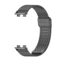 For Huawei Band 8 Mijobs Milan Buckle Stainless Steel Watch Band(Black)