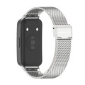 For Huawei Band 8 Mijobs Milan Buckle Stainless Steel Watch Band(Silver)