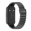 For Huawei Band 8 Mijobs Bamboo Buckle Stainless Steel Watch Band(Black)