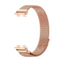 For Huawei Band 8 Mijobs Milan Magnetic Stainless Steel Watch Band(Rose Gold)