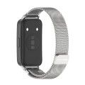 For Huawei Band 8 Mijobs Milan Magnetic Stainless Steel Watch Band(Silver)