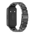 For Huawei Band 8 Mijobs Three Bead Bamboo Stainless Steel Watch Band(Black)
