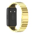 For Huawei Band 8 Mijobs Three Bead Bamboo Stainless Steel Watch Band(Bamboo Gold)