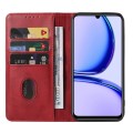 For Realme C53 Magnetic Closure Leather Phone Case(Red)