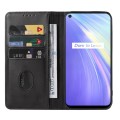 For Realme 6 Magnetic Closure Leather Phone Case(Black)