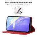 For Realme 6 Magnetic Closure Leather Phone Case(Red)