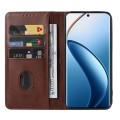 For Realme 12 Pro / 12 Pro+ Magnetic Closure Leather Phone Case(Brown)
