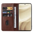 For Realme GT5 Pro Magnetic Closure Leather Phone Case(Brown)