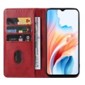 For OPPO A2m Magnetic Closure Leather Phone Case(Red)