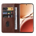 For OPPO A3 Pro 5G Magnetic Closure Leather Phone Case(Brown)
