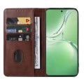 For OPPO K12 Magnetic Closure Leather Phone Case(Brown)