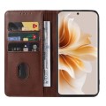 For OPPO Reno11 China Magnetic Closure Leather Phone Case(Brown)