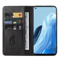 For OPPO Reno7 4G Magnetic Closure Leather Phone Case(Black)