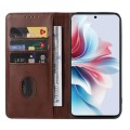 For OPPO Reno11 F Magnetic Closure Leather Phone Case(Brown)