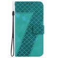 For Infinix Smart 7 HD 7-shaped Embossed Leather Phone Case(Green)