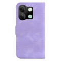 For Infinix Smart 7 HD 7-shaped Embossed Leather Phone Case(Purple)