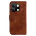 For Infinix Smart 7 HD 7-shaped Embossed Leather Phone Case(Brown)