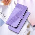 For Infinix Hot 40 / Hot 40 Pro 7-shaped Embossed Leather Phone Case(Purple)