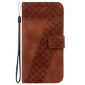 For Infinix Hot 40 / Hot 40 Pro 7-shaped Embossed Leather Phone Case(Brown)