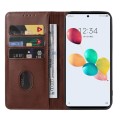 For ZTE Anshin Family JP /A303ZT Magnetic Closure Leather Phone Case(Brown)