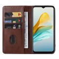 For ZTE Blade A53 Pro Magnetic Closure Leather Phone Case(Brown)