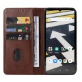 For CAT S53 Magnetic Closure Leather Phone Case(Brown)
