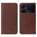 For Xiaomi Poco M6 Pro 5G Magnetic Closure Leather Phone Case(Brown)