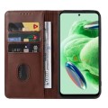 For Xiaomi Poco M6 Pro 5G Magnetic Closure Leather Phone Case(Brown)