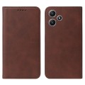 For Xiaomi Redmi 12 5G Magnetic Closure Leather Phone Case(Brown)