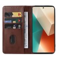 For Xiaomi Redmi Note 13 5G Magnetic Closure Leather Phone Case(Brown)