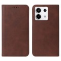 For Xiaomi Redmi Note 13 Pro 5G Magnetic Closure Leather Phone Case(Brown)