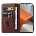 For Xiaomi Redmi Note 13 Pro+ Magnetic Closure Leather Phone Case(Brown)